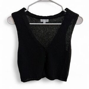 Elegant Black Sleeveless Vest